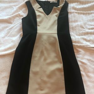 Tan and black Work Dress